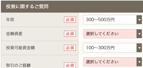 FX口座開設時の年収と投資可能資金額の設定