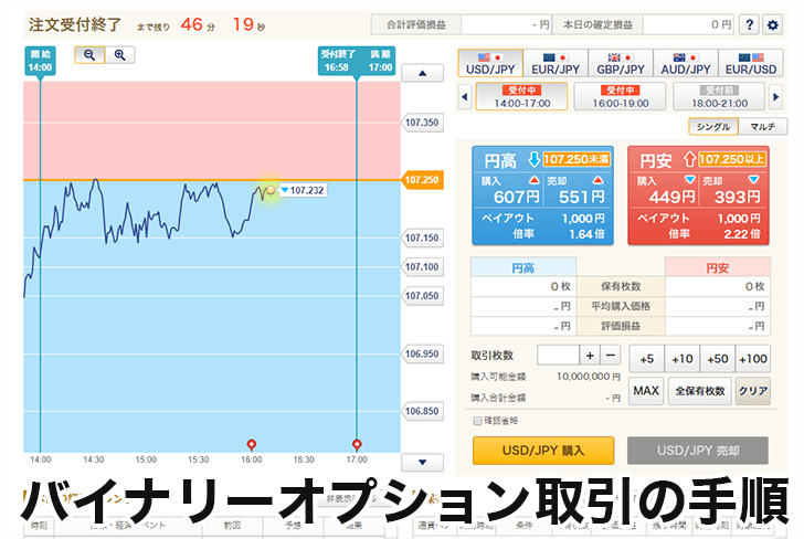 バイナリーオプションの流れ