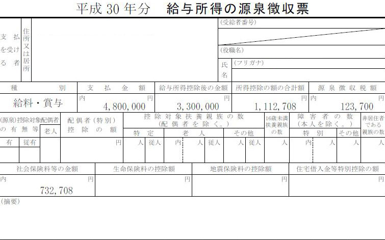 源泉徴収票