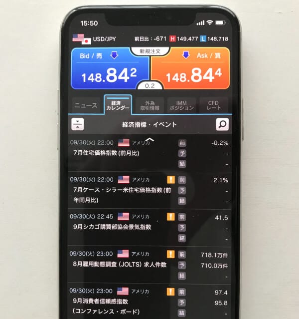 外為どっとコムの経済カレンダー