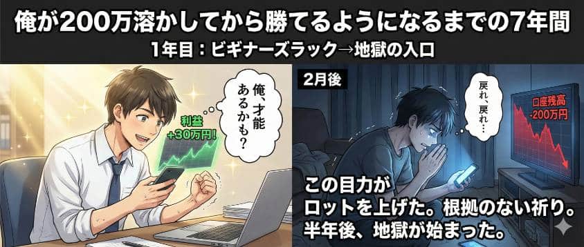 バイナリーオプションで200万円の負け